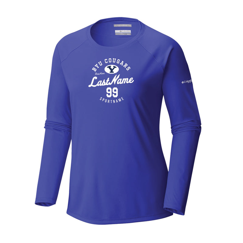 Women's Tidal Tee Long Sleeve Shirt - Azul - Script Player