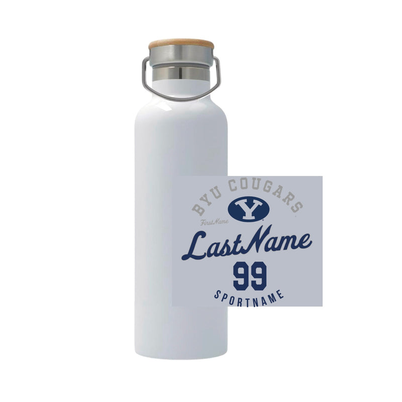 25oz Stainless Steel Thermos - White - Script Player